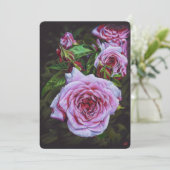 Bloomkaart voor Rozen voor Moederdag Kaart (Staand voorkant)