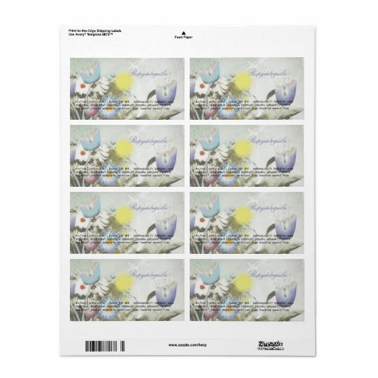 Bloomlabel Etiket (Full Sheet)