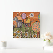 Blooms Acrylwandklok Vierkante Klok (Huis)