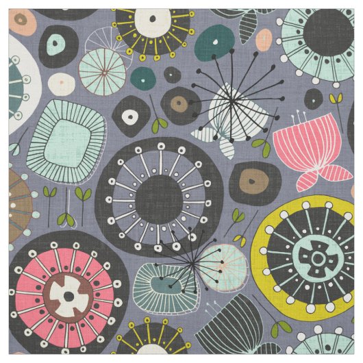 BLOOMS amethyst Stof (Swatch)