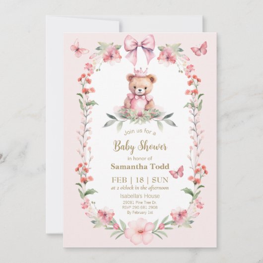 Blooms and Butterflies: Welkomstuitnodiging voor d Kaart (Voorkant)