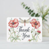 Blooms and Wings: Een Waterverf Bedankkaart