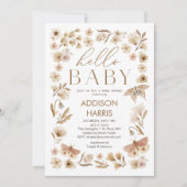  Blooms Baby shower Invitation Kaart (Voorkant)
