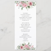 Blooms Bites Waterverf Pioen Bloemen Bruiloft Menu (Voorkant)