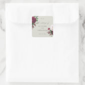  Blooms Bloemen Bloemen Bruiloft Vierkante Sticker (Tas)