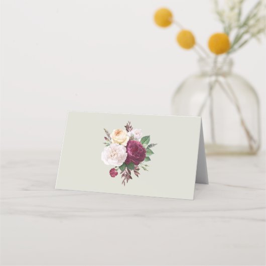 blooms bloemenbruiloft plaats kaart plaatskaartje (Achterkant)