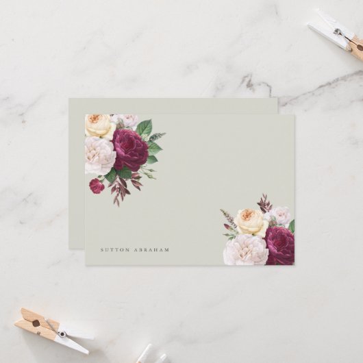  blooms bloemenplatte notitiekaart (Voorkant / Achterkant in situ)