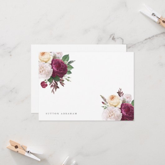  blooms bloemenplatte notitiekaart (Voorkant / Achterkant in situ)