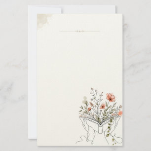 Blooms Book Botanische Lijn Kunst Briefpapier