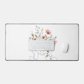 Blooms Book Botanische Lijnkunst Bureaumat (Keyboard & Muis)
