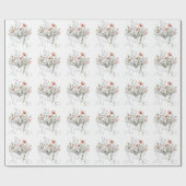 Blooms Book Botanische Lijnkunst Cadeaupapier (Vlak)