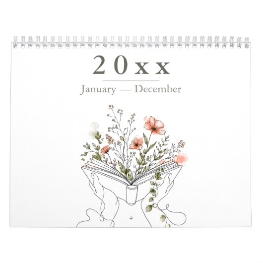 Blooms Book Botanische Lijnkunst Kalender (Hoes)