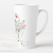 Blooms Book Botanische Lijnkunst Latte Mok (Rechts)