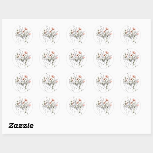 Blooms Book Botanische Lijnkunst Stickers (Vel)