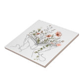 Blooms Book Botanische Lijnkunst Tegeltje (Zijkant)