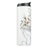 Blooms Book Botanische Lijnkunst Thermosbeker (Gedraaid links)