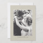  Blooms en fotoliefde: Minimalistische bruiloft Kaart (Achterkant)