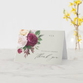 blooms floral bruiloft foto bedankt voor je kaart (Gele Bloem)