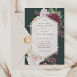 Blooms Floral Wedding Kaart