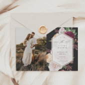 blooms florale fotobruiloft , behalve de datum kaart