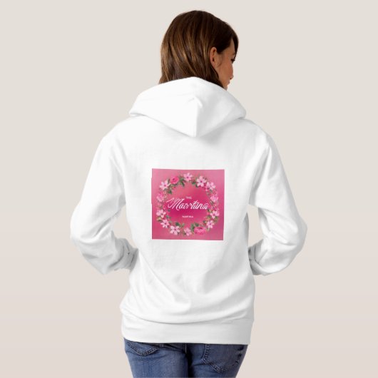 "Blooms in Vogue: een bloemensymfonie voor vrouwen Hoodie (Achterkant volledig)