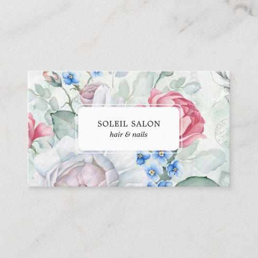 Blooms Nail Salon QR Code | benoeming Visitekaartje (Voorkant)