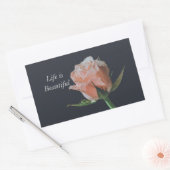 "Blooms of Beauty: Een roos geïnspireerd ontwerp " Rechthoekige Sticker (Envelop)