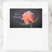 "Blooms of Beauty: Een roos geïnspireerd ontwerp " Rechthoekige Sticker (Tas)