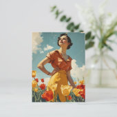 Blooms of Grace:  Tulpenschoonheid Briefkaart (Staand voorkant)