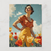 Blooms of Grace:  Tulpenschoonheid Briefkaart (Voorkant)