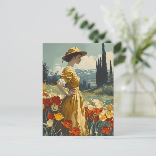 Blooms of Grace:  Tulpenschoonheid Briefkaart (Staand voorkant)