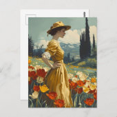 Blooms of Grace:  Tulpenschoonheid Briefkaart (Voorkant / Achterkant)