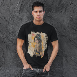 Blooms of Strength: Een  Street Art Elegance T-shirt