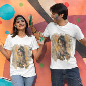 Blooms of Strength: Een  Street Art Elegance T-shirt