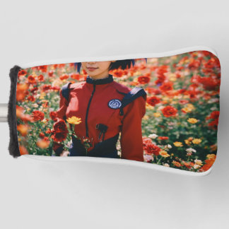 "Blooms on the Fairway: Floral Golf Head Hoesje" " Golfheadcover