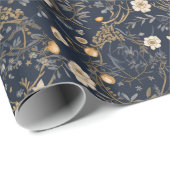  Blooms: Retro Botanisch Verpakkingsdocument Cadeaupapier (Rol Hoek)