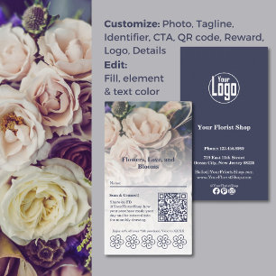 Blooms & Rewards Bloemist Loyaliteit Kaart Klantenkaartje