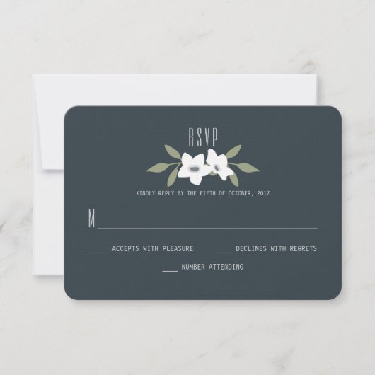  Blooms RSVP-kaart RSVP Kaartje (Voorkant)