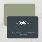  Blooms RSVP-kaart RSVP Kaartje (Voorkant / Achterkant)