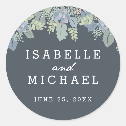  Blooms  Tuin Huwelijkszegels Ronde Sticker (Voorkant)