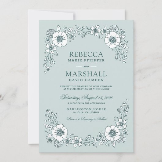 Blooms - Uitnodiging tot het aangaan van een huwe (Voorkant)