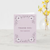 Blooms Weddenschap Hartelijk dank - Paars Kaart (Gele Bloem)
