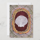 Bloomsbury & Charleston-geïnspireerde Seashell Art Feestdagenkaart (Voorkant)