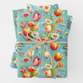 Bloomscape Blauw 3 Inpakpapier Vel (In situ)