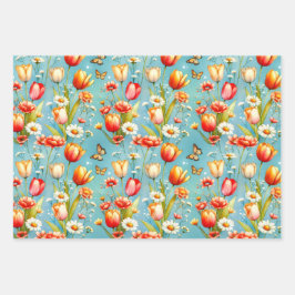 Bloomscape Blauw 3 Inpakpapier Vel