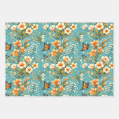 Bloomscape Blue 3 Inpakpapier Vel (Voorkant 3)
