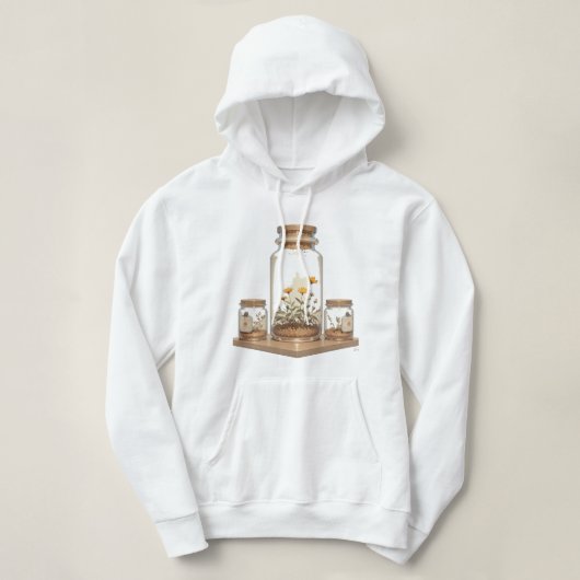 Bloomscape in flessen hoodie (Design voorkant)