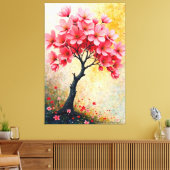 Bloomstructuur Canvas Afdruk (Insitu (Woonkamer))