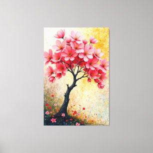 Bloomstructuur Canvas Afdruk