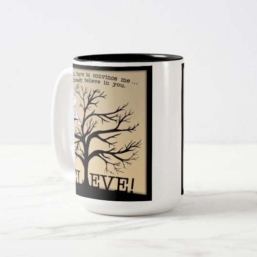 Bloomstructuur Tweekleurige Koffiemok (Voorkant links)